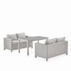 Обеденный комплект плетеной мебели с диванами T256C/S59C-W85 Латте