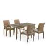Комплект плетеной мебели T256B/Y379B-W65 (4+1) Светло-коричневый