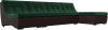 Угловой модульный диван Монреаль Велюр/Экокожа 306х171х84 Зеленый/Коричневый (без декор. подушек)