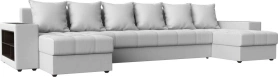 П-образный диван Дубай Экокожа 352х163х90 Белый (без декор. подушек)