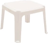 Столик садовый к лежаку Г3 квадратный белый 45х45х38