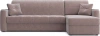 Диван угловой Ницца НПБ 1.2 коричневый/накладка венге 232х156х90