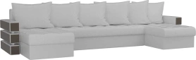 П-образный диван Венеция Экокожа 300х150х85 Белый