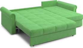 Диван-кровать угловой с оттоманкой Палермо 245х162х94 зеленый