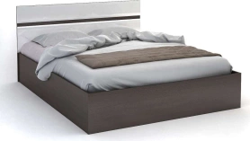 Кровать ВЕГАС 140х200 венге/белый глянец