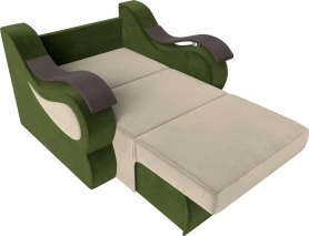 Кресло-кровать Меркурий Микровельвет 92х110х93 Бежевый/Зеленый