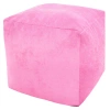 Пуфик Куб 40х40х40 микровельвет розовый