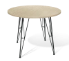 Обеденный стол SHT-T5 Черный муар/Дуб беленый