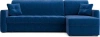 Диван угловой Ницца 1.8 синий/накладка венге 292х156х90