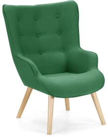 Кресло Лаунж 70х72х97 Велюр темно-зеленый