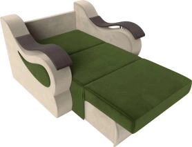 Кресло-кровать Меркурий Микровельвет 92х110х93 Зеленый/Бежевый
