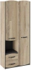 Шкаф комбинированный Кристофер 90х43х214 Фон Серый/Олд Стайл