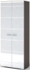 Шкаф ВЕГАС 80х57х200 Белый глянец/Венге