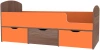 Кровать Малыш Мини Бодего темный/Оранжевый 70х160