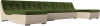 П-образный модульный диван Монреаль Long Микровельвет/Экокожа 383х171х84 Зеленый/Бежевый (без декор. подушек)