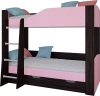 Кровать двухъярусная Астра 2 с ящиком Венге/Розовый 80х190
