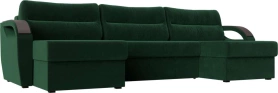 П-образный диван Форсайт Велюр 293х151х92 Зеленый (без декор. подушек)
