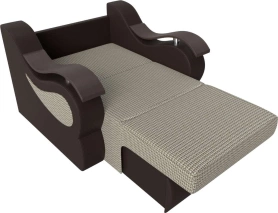 Кресло-кровать Меркурий Корфу/Экокожа 92х110х93 Серый/Коричневый