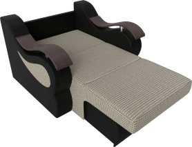 Кресло-кровать Меркурий Корфу/Экокожа 92х110х93 Серый/Черный