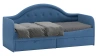 Кровать Адель с мягкой спинкой тип 1 Светло-серый 80х200