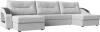П-образный диван Канзас Велюр 295х151х92 Серый (без декор. подушек)