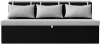 Кухонный диван Метро с углом Велюр Бежевый/Черный 188х64х88