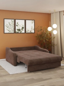 Диван "Лидер НПБ 140*200 (Велюр молочный шоколад)