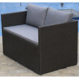 Плетеный диван-трансформер S330A-W63 150х75х83 коричневый