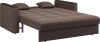 Диван-кровать Неаполь 1.8 коричневый/накладка венге 221х107х90 (без декор. подушек)