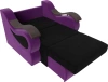 Кресло-кровать Меркурий Микровельвет 92х110х93 Черный/Фиолетовый