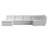 П-образный модульный диван Холидей Велюр 305х167х94 Бирюзовый (без декор. подушек)