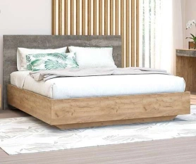 Кровать с подъемным механизмом 160x200 арт.031 Дуб крафт золотой/Камень темный