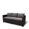 Плетеный диван S65A-W53 190х76х68 коричневый