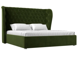 Кровать Далия Микровельвет 160х200 Зеленый