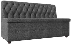 Кухонный прямой диван Вента Рогожка Серый 152х59х88 (без декор. подушек)