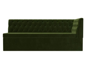 Кухонный диван угол справа Маркиз Микровельвет 183х63х86 Зеленый (без декор. подушек)