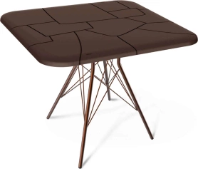 Обеденный стол SHT-TU2-1/TT30 83/83 медный/коричневый
