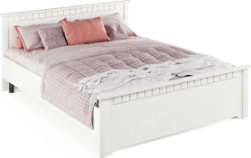 Кровать Прованс бодега белая, патина премиум 140х200 см