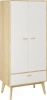Шкаф для одежды Калгари 80х50х185 белый матовый/дуб натуральный светлый