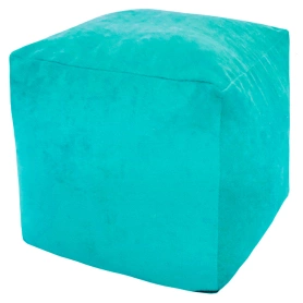 Пуфик Куб 40х40х40 микровельвет бирюзовый