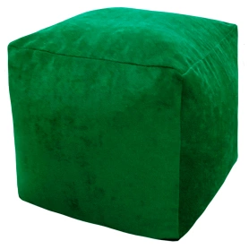 Пуфик Куб 40х40х40 микровельвет зеленый