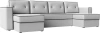 П-образный диван Принстон Экокожа 314х151х90 Белый (без декор. подушек)