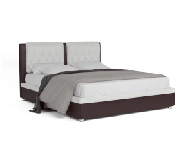 Кровать Космо вариант 1 160х192 коричневый/белый