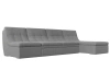 Угловой модульный диван Холидей Рогожка 280х167х94 Серый (без декор. подушек)