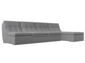 Угловой модульный диван Холидей Рогожка 280х167х94 Серый (без декор. подушек)