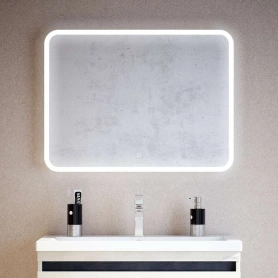 Зеркало LED Альбано с сенсором 92х69 Белый