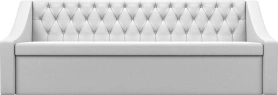 Кухонный прямой диван Мерлин Экокожа Белый 199х63х87 (без декор. подушек)