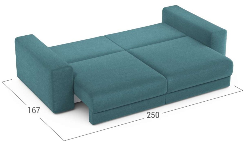 Купить диван MOON 007 Зеленый 250х121х85 в Москве - диваны на VoBaza.ru