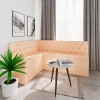 Кухонный диван угловой Венеция лофт 158х118х82 коричневый (без декор. подушек)