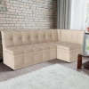 Кухонный диван со спальным местом Квадро 191х116х80 серый (без декор. подушек)
